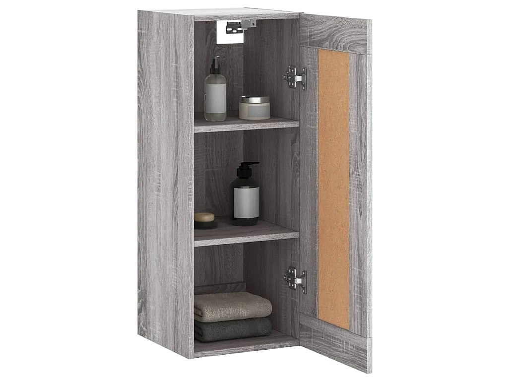 Armoire murale sonoma gris 34,5x34x90 cm bois d'ingénierie
