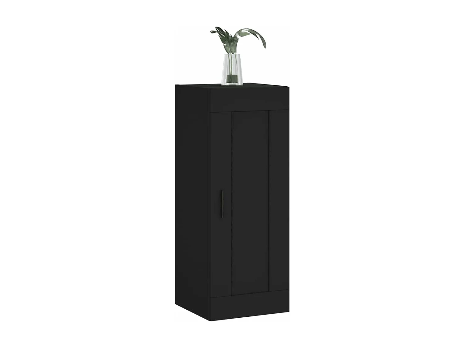 Wandschrank Schwarz 34,5x34x90 cm Holzwerkstoff