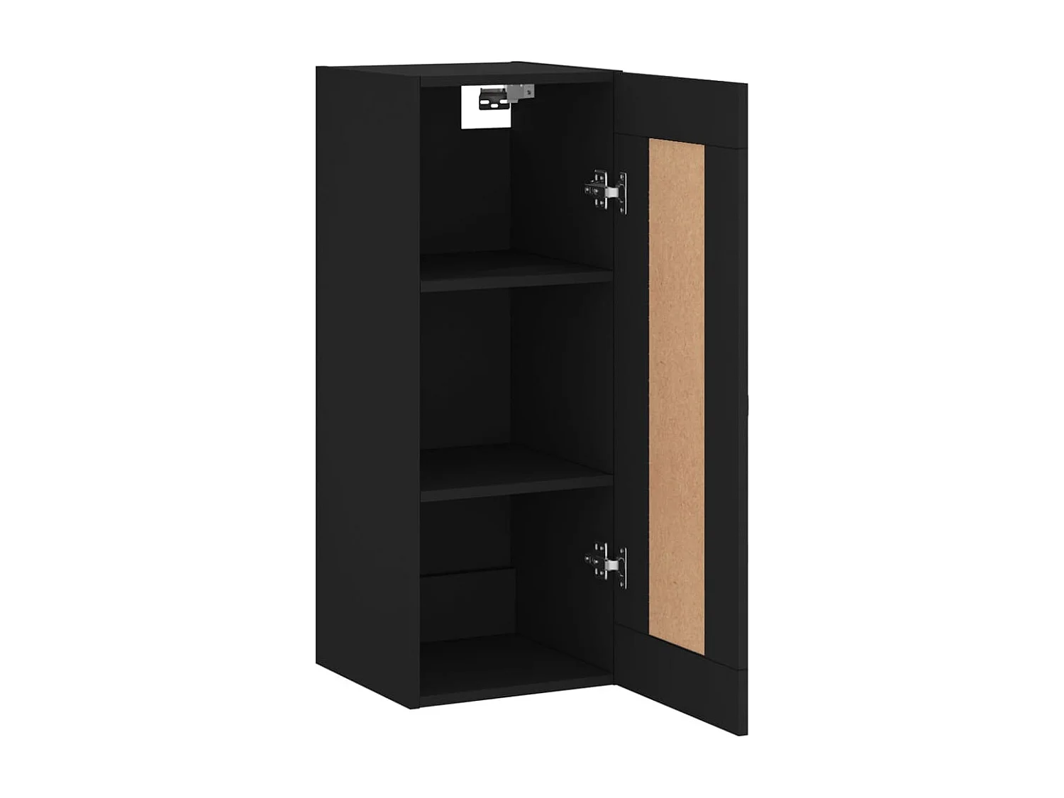 Wandschrank Schwarz 34,5x34x90 cm Holzwerkstoff