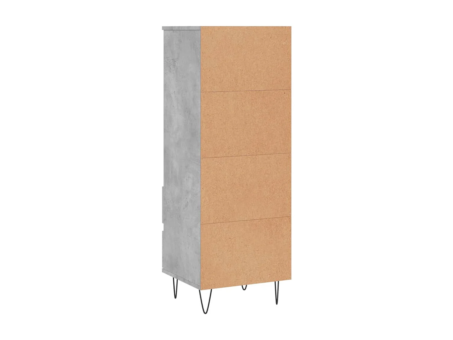 Buffet haut Gris béton 40x36x110 cm Bois d'ingénierie