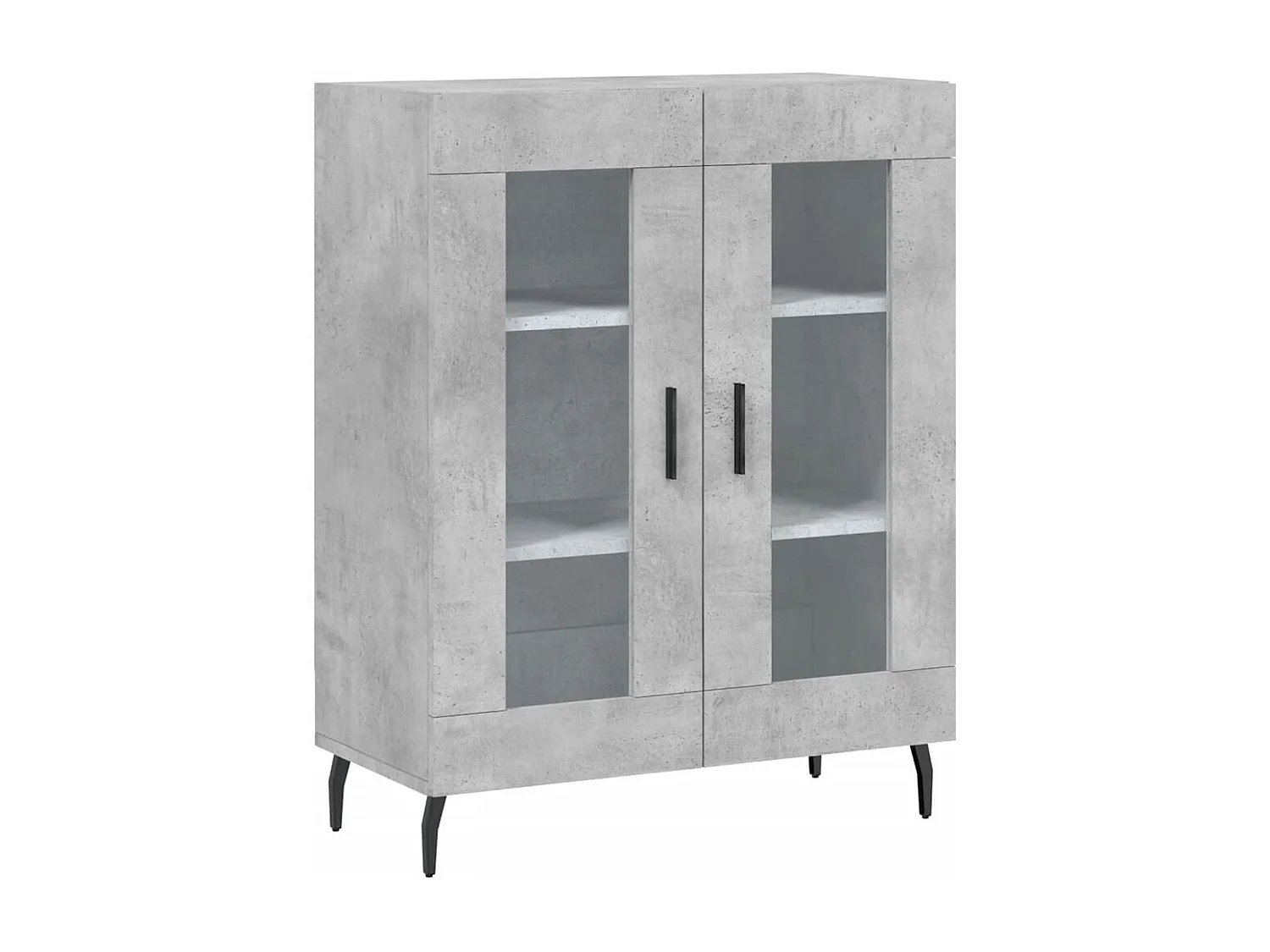 Buffet haut Gris béton 69,5x34x180 cm Bois d'ingénierie