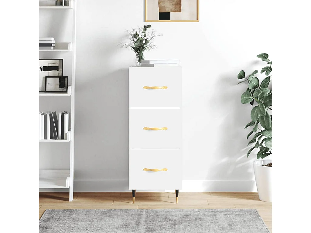 Buffet blanc 34,5x34x90 cm bois d'ingénierie