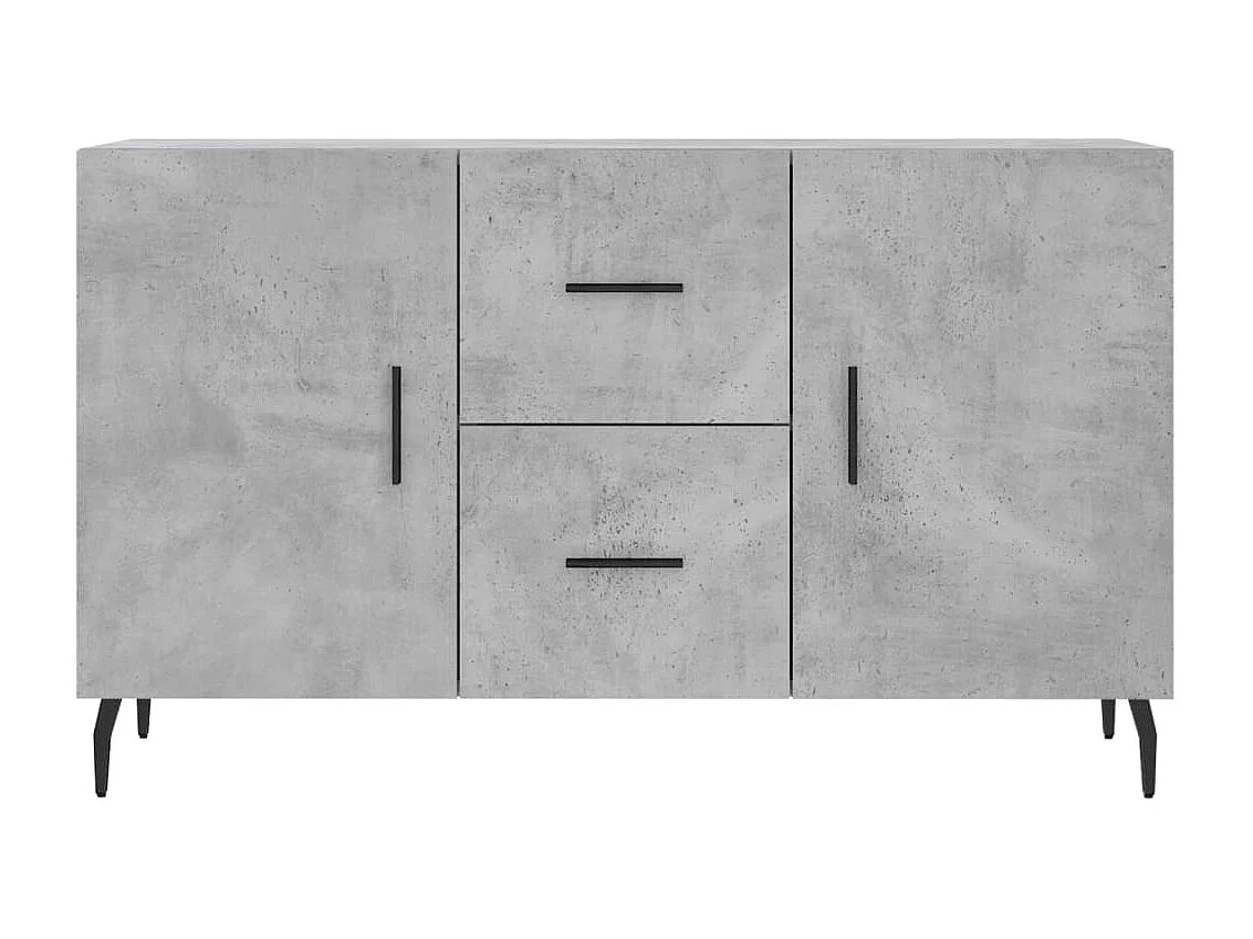 Buffet gris béton 100x36x60 cm bois d'ingénierie