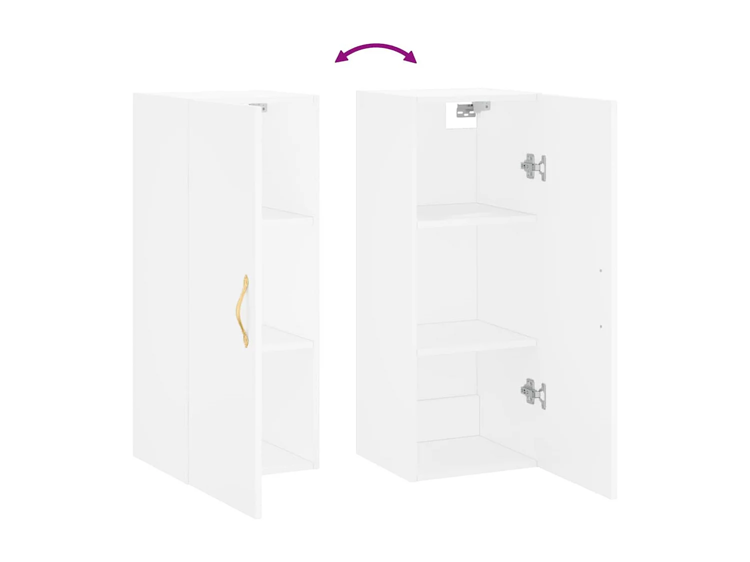 Wandschrank Weiß 34,5x34x90 cm