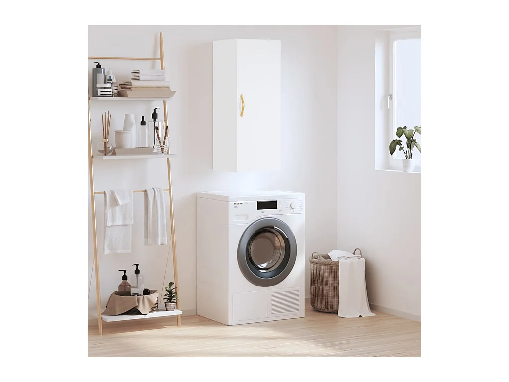 Armoire murale blanc 34,5x34x90 cm