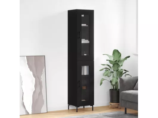 Kauf Unique Highboard Schwarz 34,5x34x180 cm Holzwerkstoff