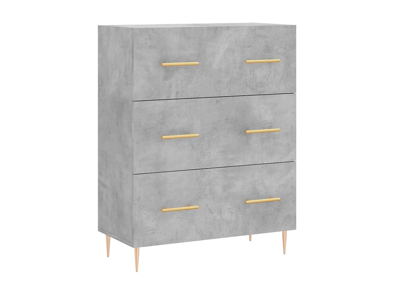 Highboard Betongrau 69,5x34x180 cm Holzwerkstoff