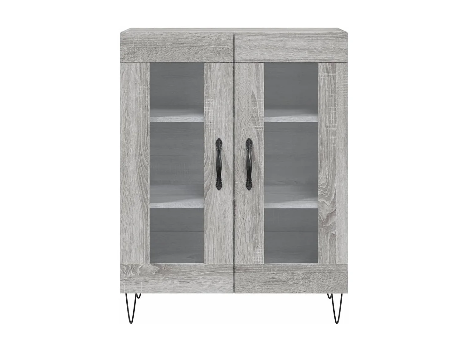 Credenza Grigio Sonoma 69,5x34x180 cm in Legno Multistrato