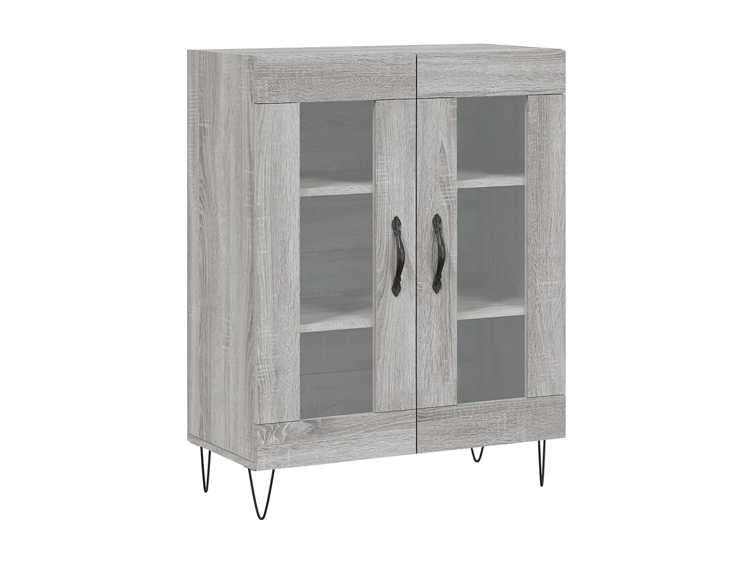 Buffet haut Sonoma gris 69,5x34x180 cm Bois d'ingénierie