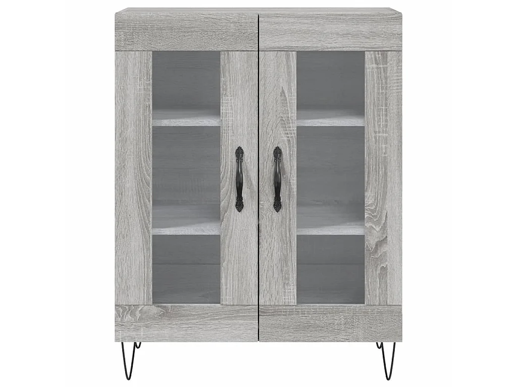 Highboard Grau Sonoma 69,5x34x180 cm Holzwerkstoff