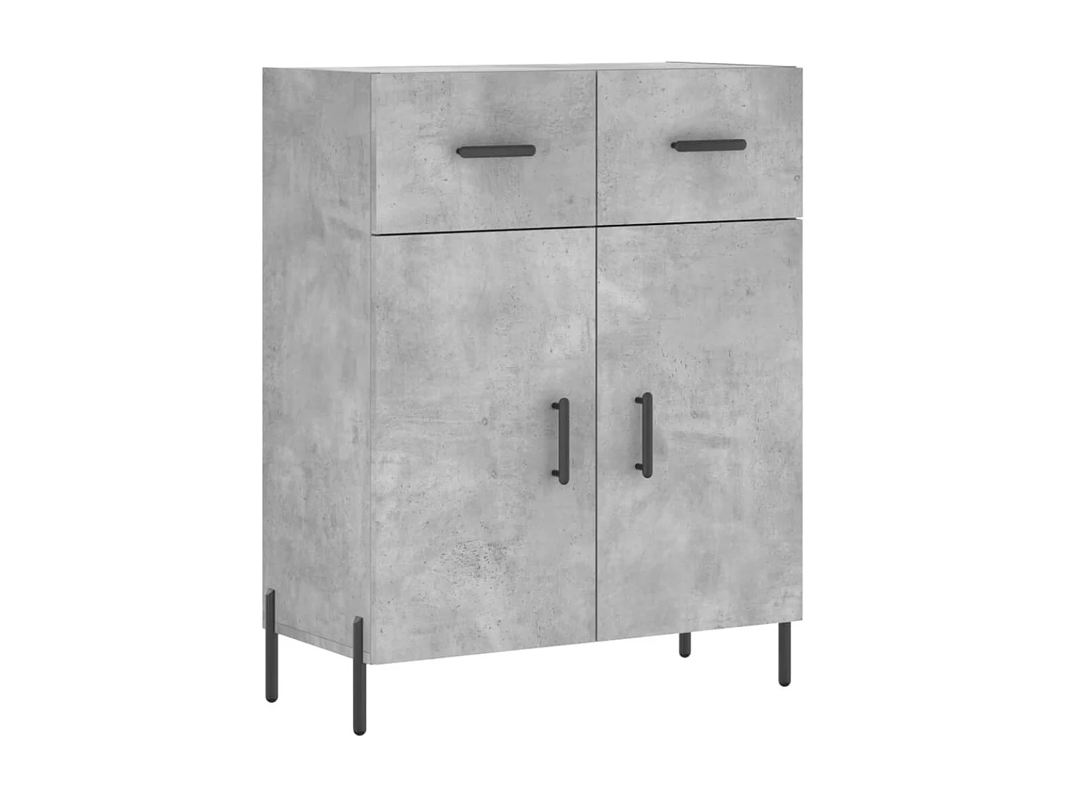 Credenza Grigio Cemento 69,5x34x90 cm in Legno Multistrato