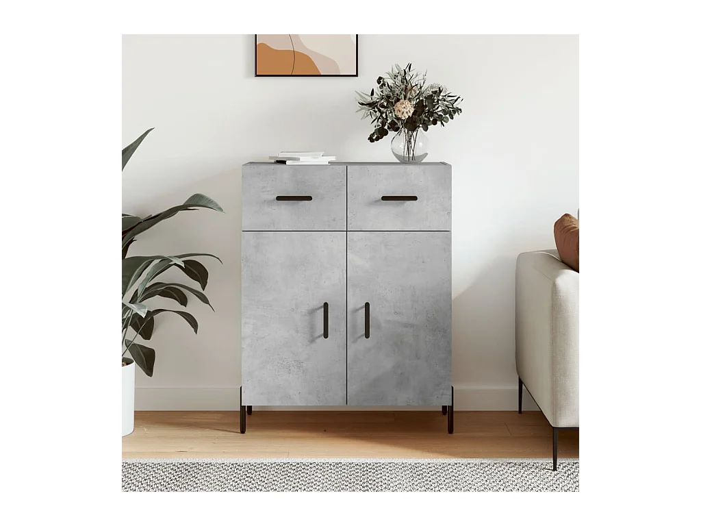 Sideboard Betongrau 69,5x34x90 cm Holzwerkstoff