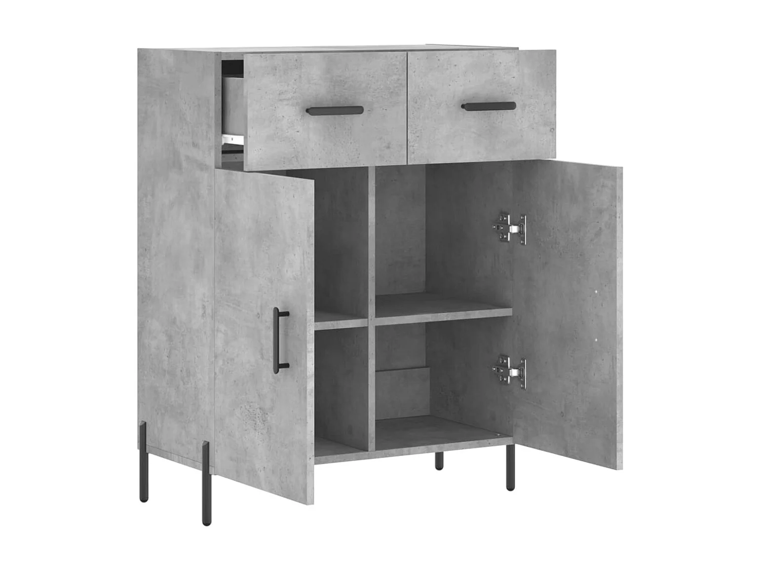 Sideboard Betongrau 69,5x34x90 cm Holzwerkstoff