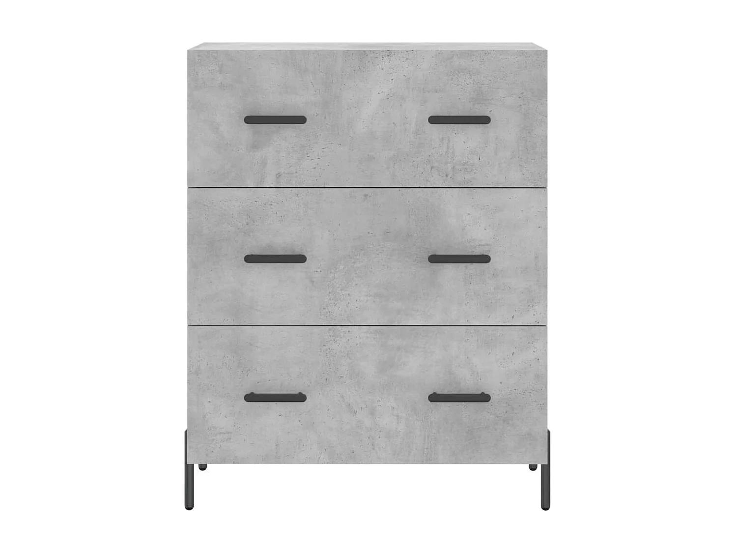 Buffet gris béton 69,5x34x90 cm bois d'ingénierie