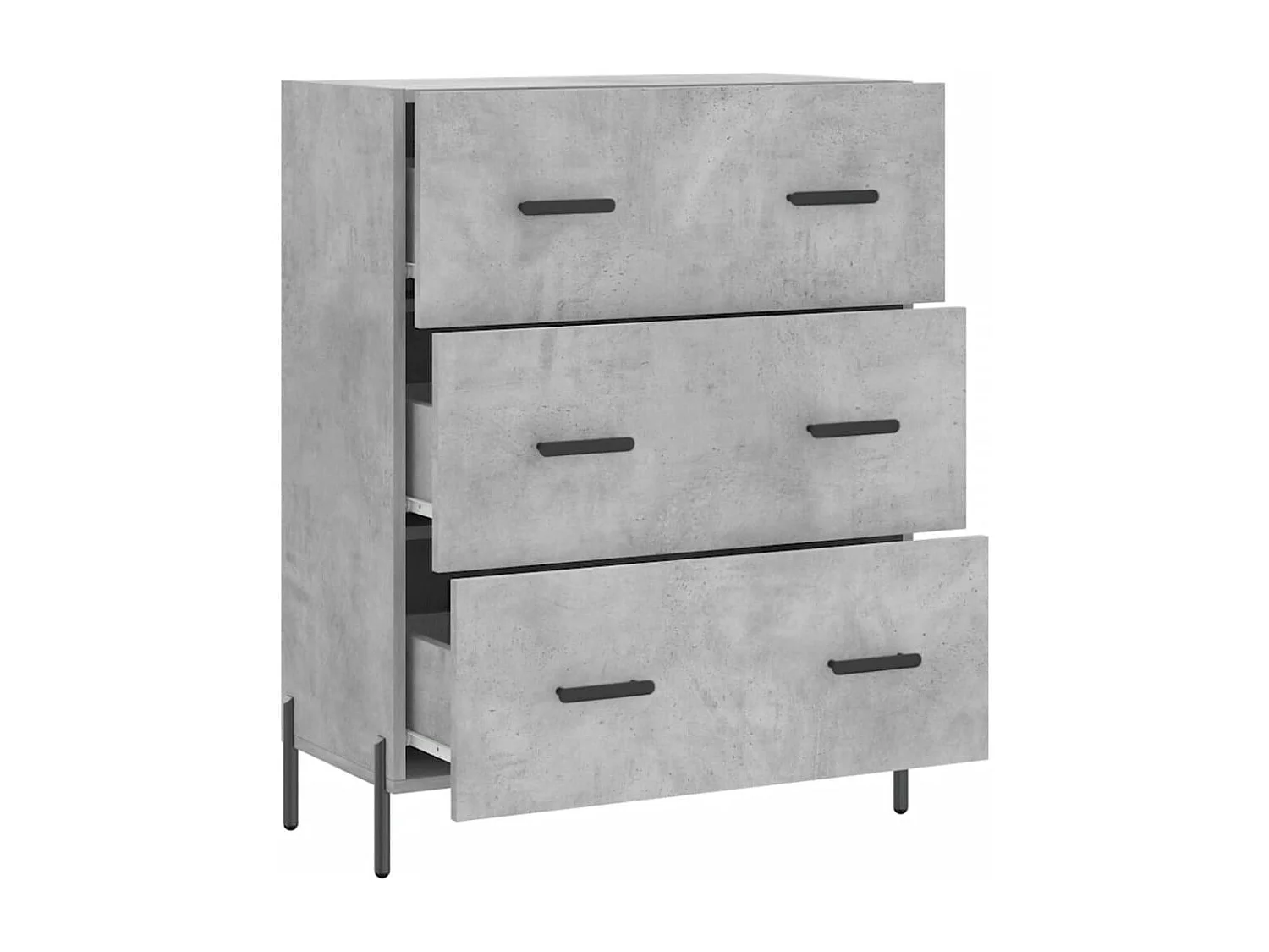 Buffet gris béton 69,5x34x90 cm bois d'ingénierie