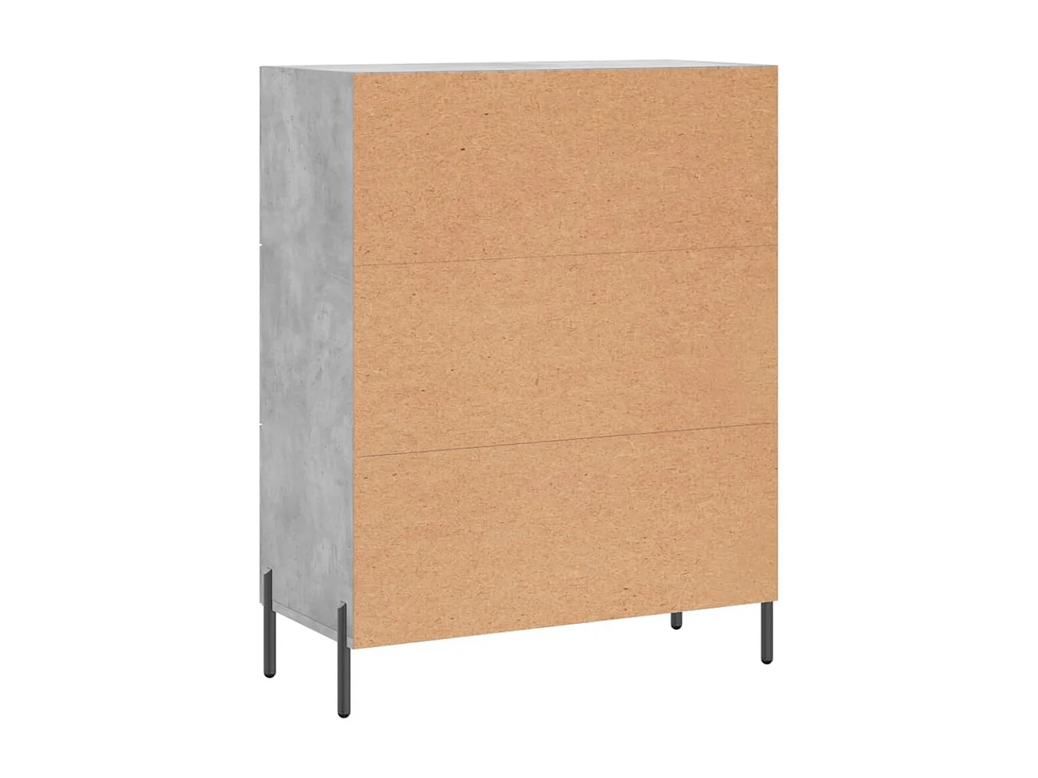 Buffet gris béton 69,5x34x90 cm bois d'ingénierie