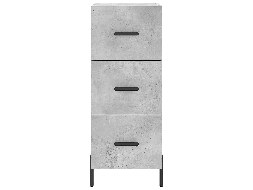 Hoge kast 34,5x34x180 cm bewerkt hout betongrijs