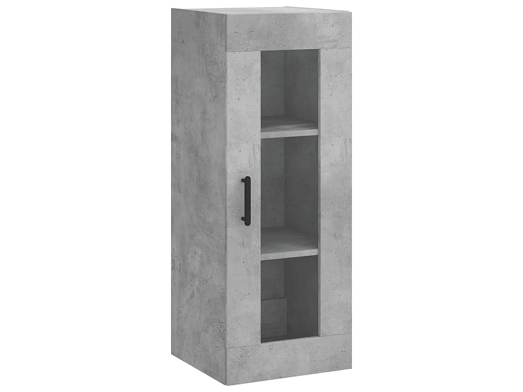 Hoge kast 34,5x34x180 cm bewerkt hout betongrijs