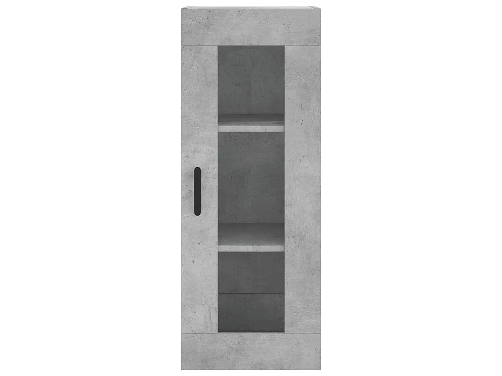 Hoge kast 34,5x34x180 cm bewerkt hout betongrijs