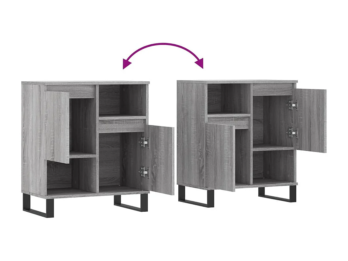 Buffet Sonoma gris 60x35x70 cm Bois d'ingénierie