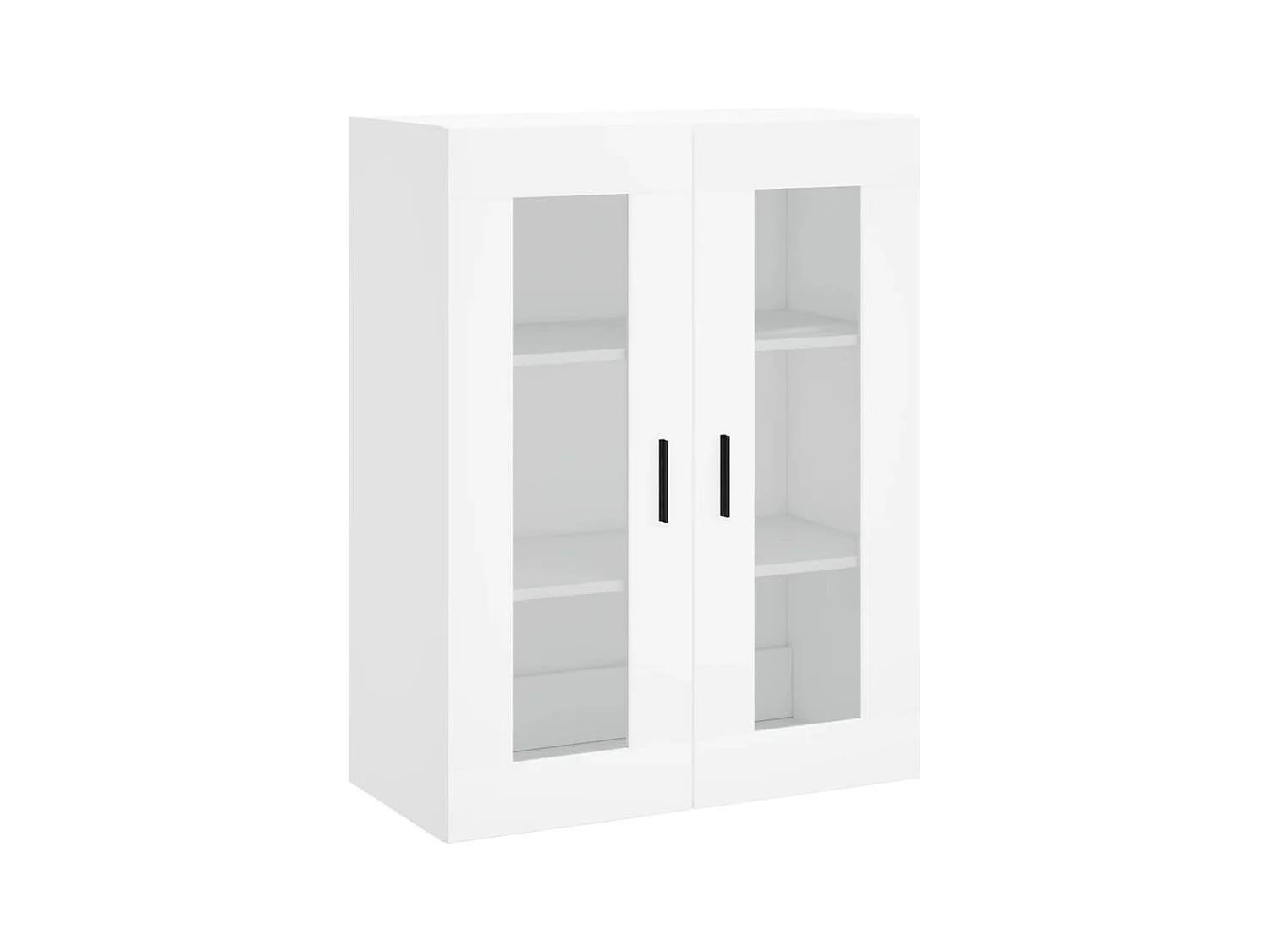 Hoge kast 69,5x34x180 cm bewerkt hout wit