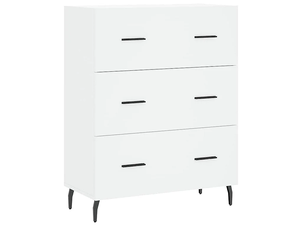 Buffet haut Blanc 69,5x34x180 cm Bois d'ingénierie