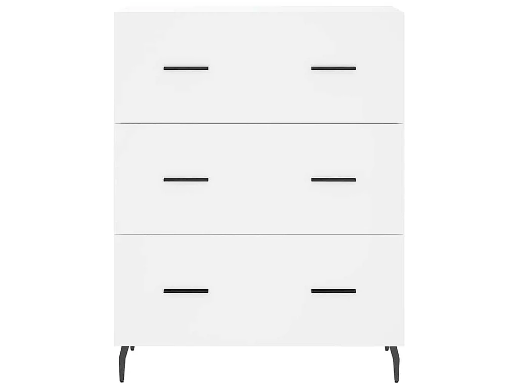 Buffet haut Blanc 69,5x34x180 cm Bois d'ingénierie