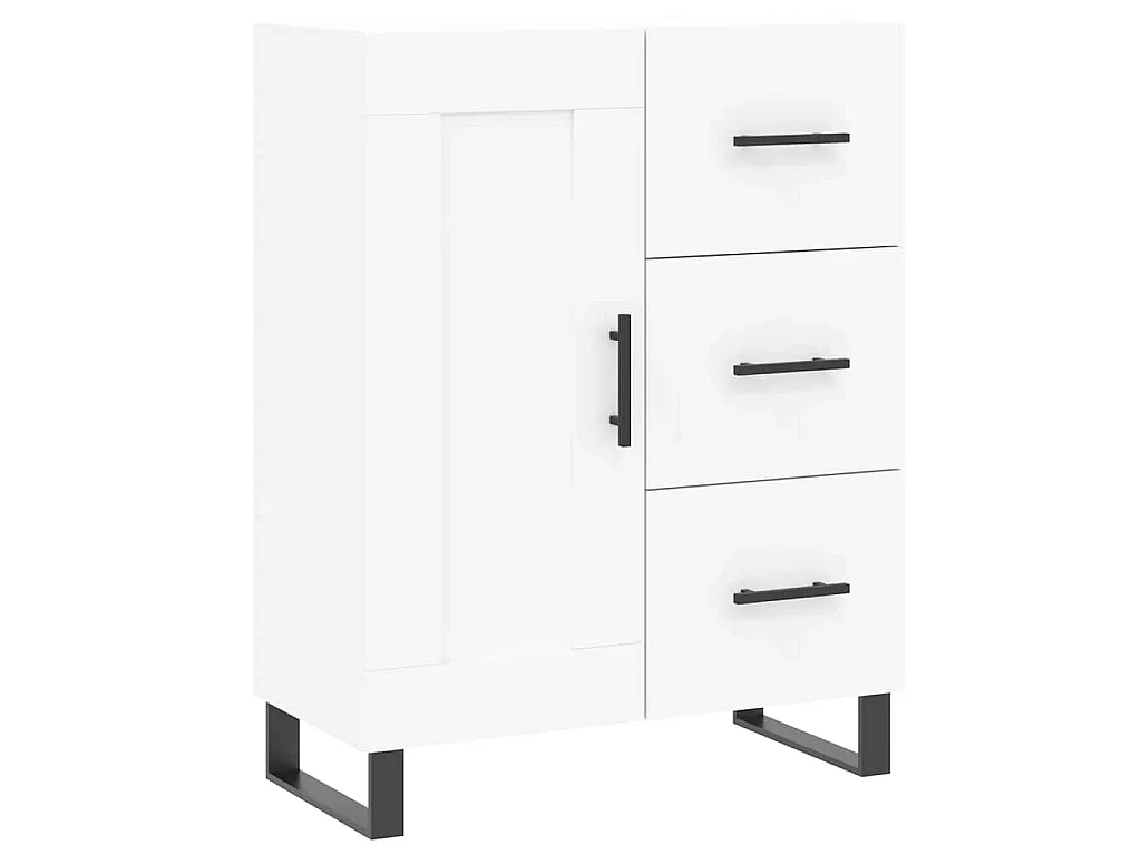 Highboard Weiß 69,5x34x180 cm Holzwerkstoff
