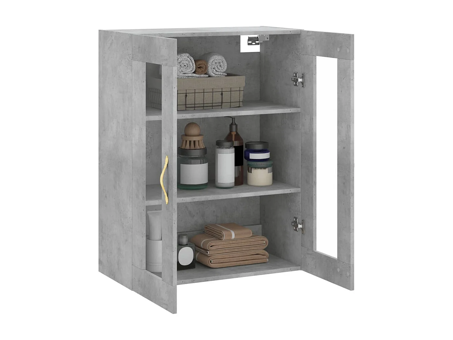 Armoire murale gris béton 69,5x34x90 cm