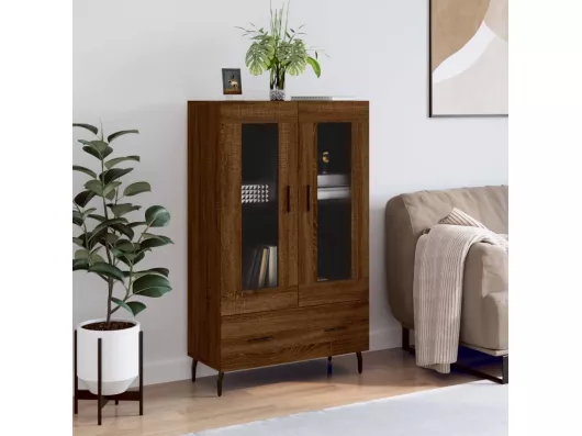 Kauf Unique Highboard Braun Eichen-Optik 69,5x31x115 cm Holzwerkstoff