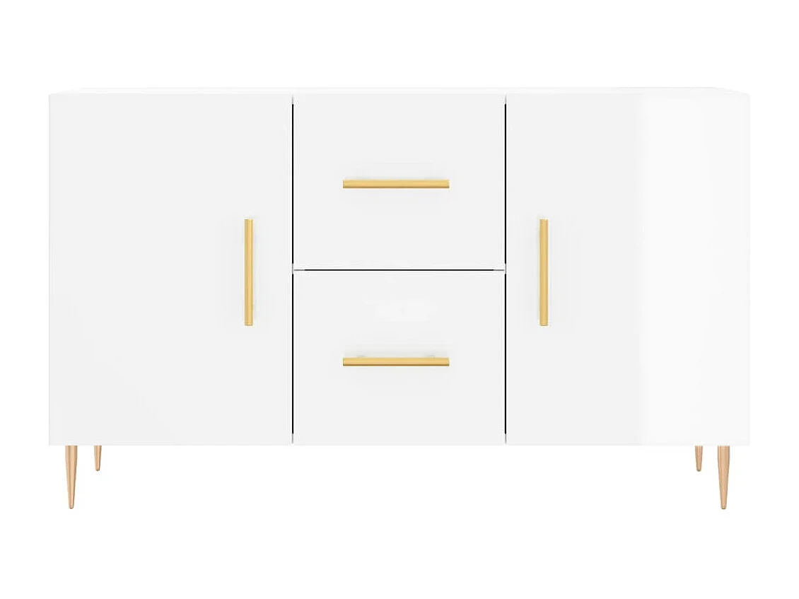 Sideboard Hochglanz-Weiß 100x36x60 cm Holzwerkstoff