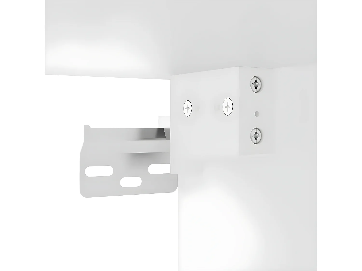 Armoires murales 2 pcs blanc bois d'ingénierie