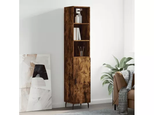 Kauf Unique Highboard Räuchereiche 34,5x34x180 cm Holzwerkstoff