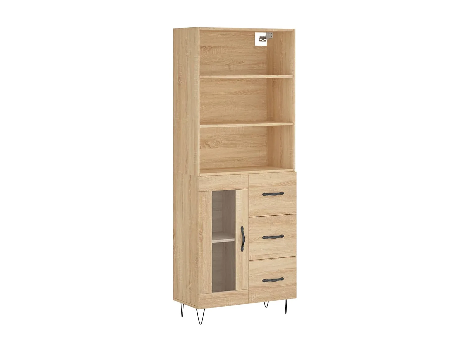 Buffet haut Chêne sonoma 69,5x34x180 cm Bois d'ingénierie