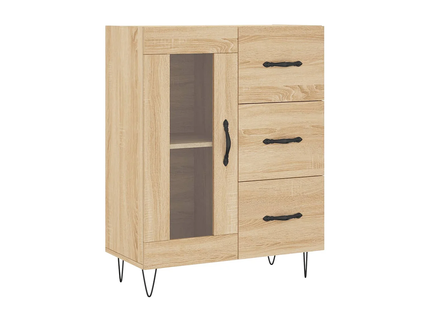 Buffet haut Chêne sonoma 69,5x34x180 cm Bois d'ingénierie