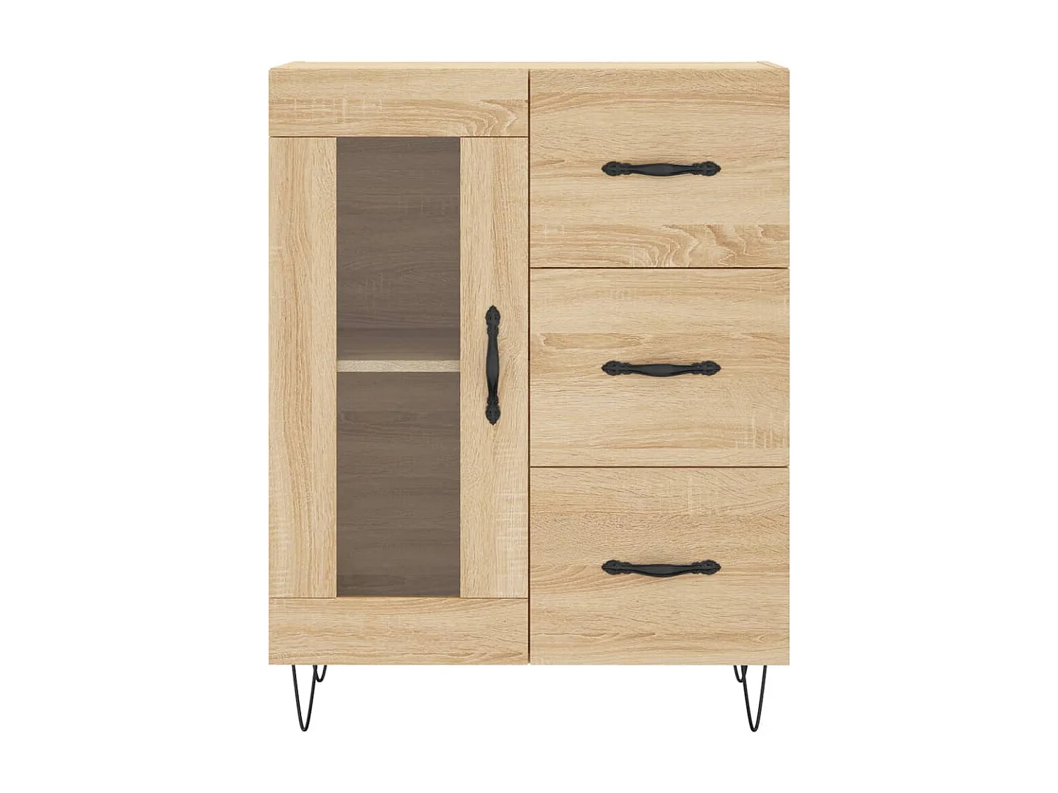 Buffet haut Chêne sonoma 69,5x34x180 cm Bois d'ingénierie