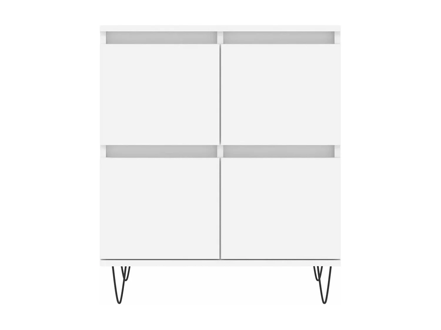 Dressoir 60x35x70 cm bewerkt hout wit