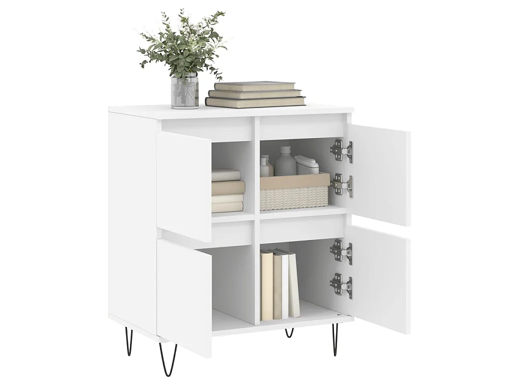 Buffet Blanc 60x35x70 cm Bois d'ingénierie