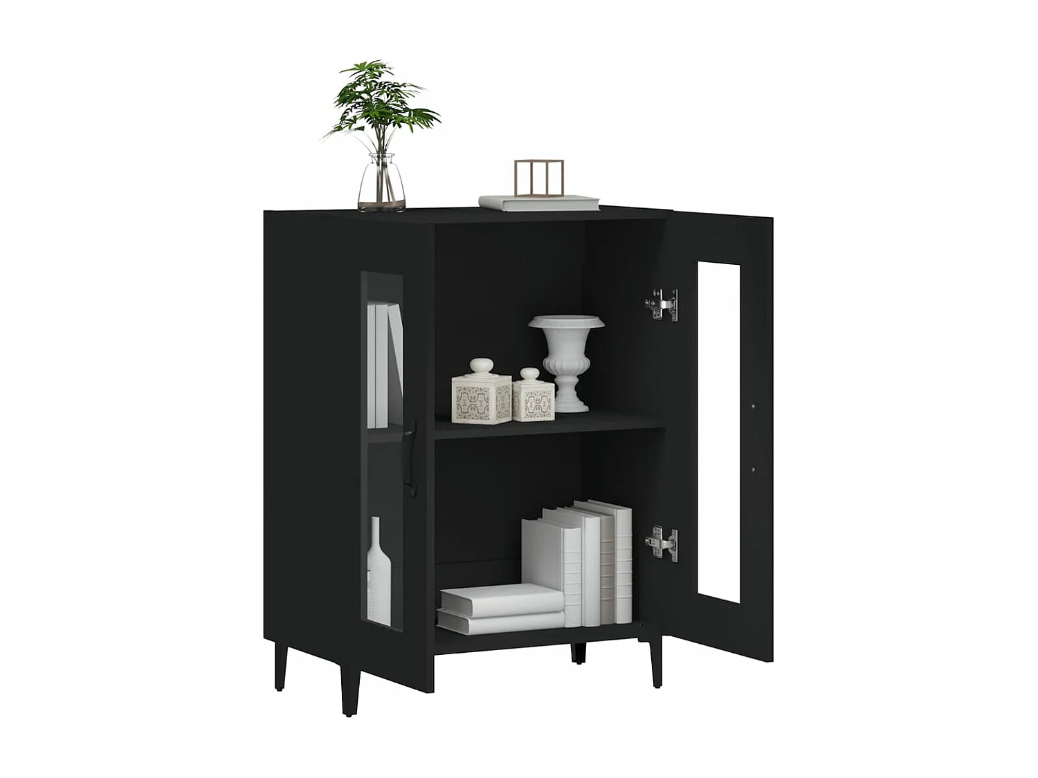 Sideboard Schwarz 69,5x34x90 cm Holzwerkstoff