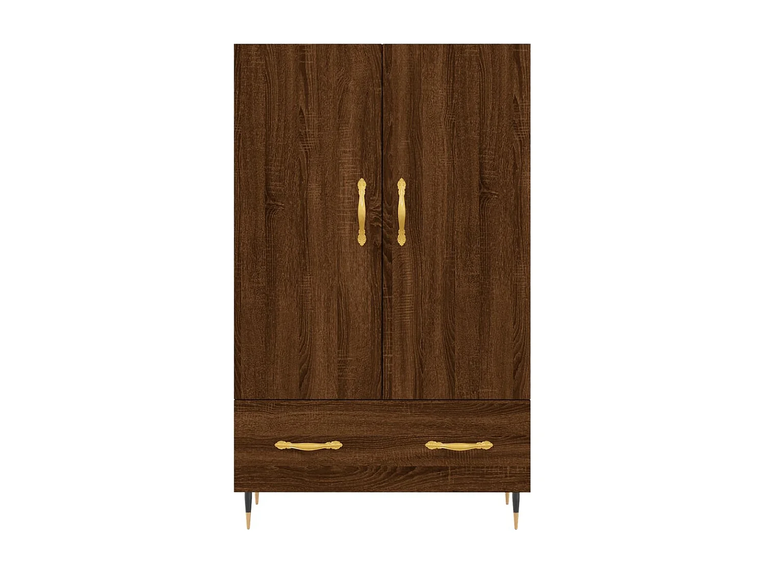 Buffet haut chêne marron 69,5x31x115 cm bois d'ingénierie