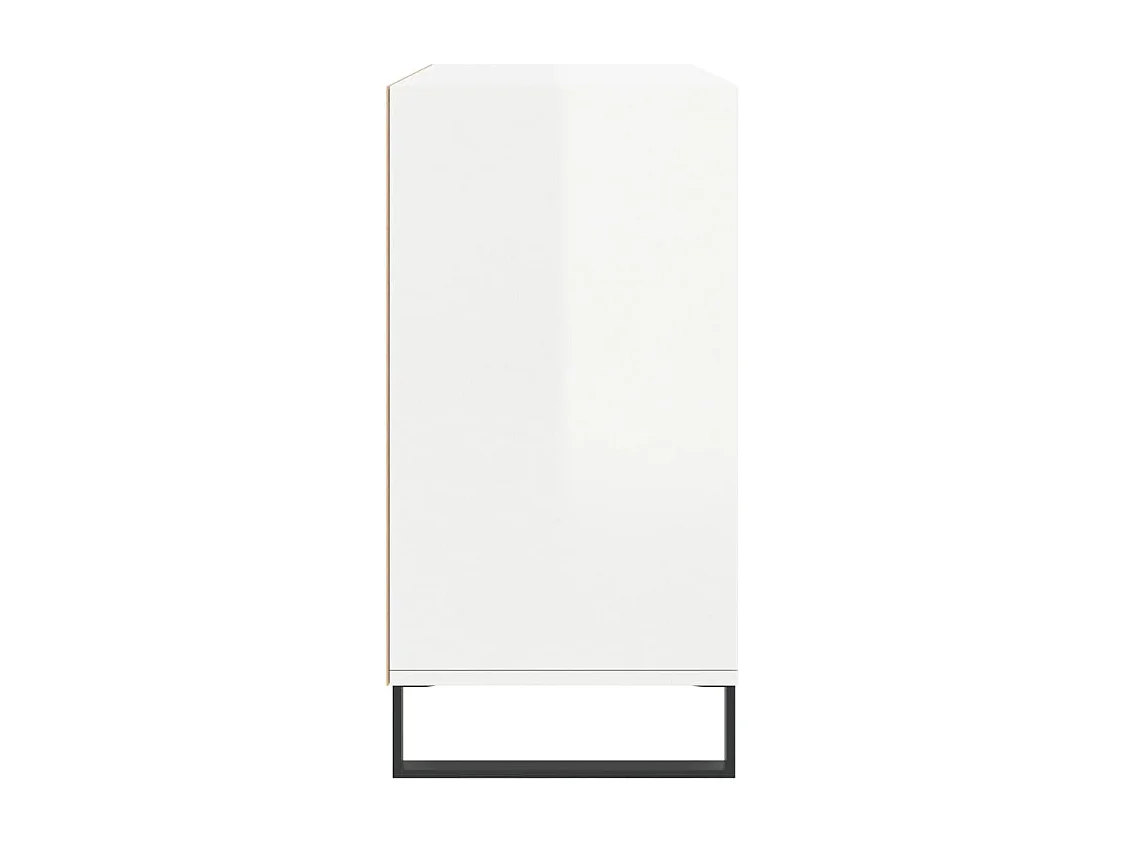 Buffet blanc brillant 103,5x35x70 cm bois d'ingénierie