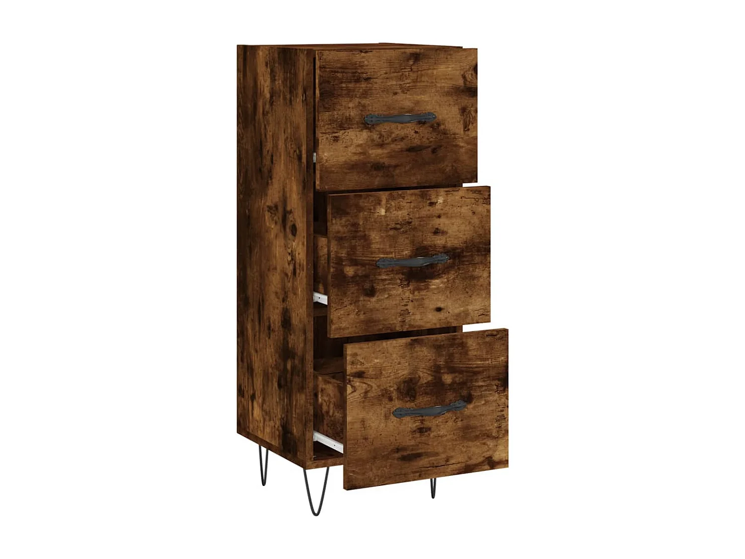Buffet Chêne fumé 34,5x34x90 cm Bois d'ingénierie
