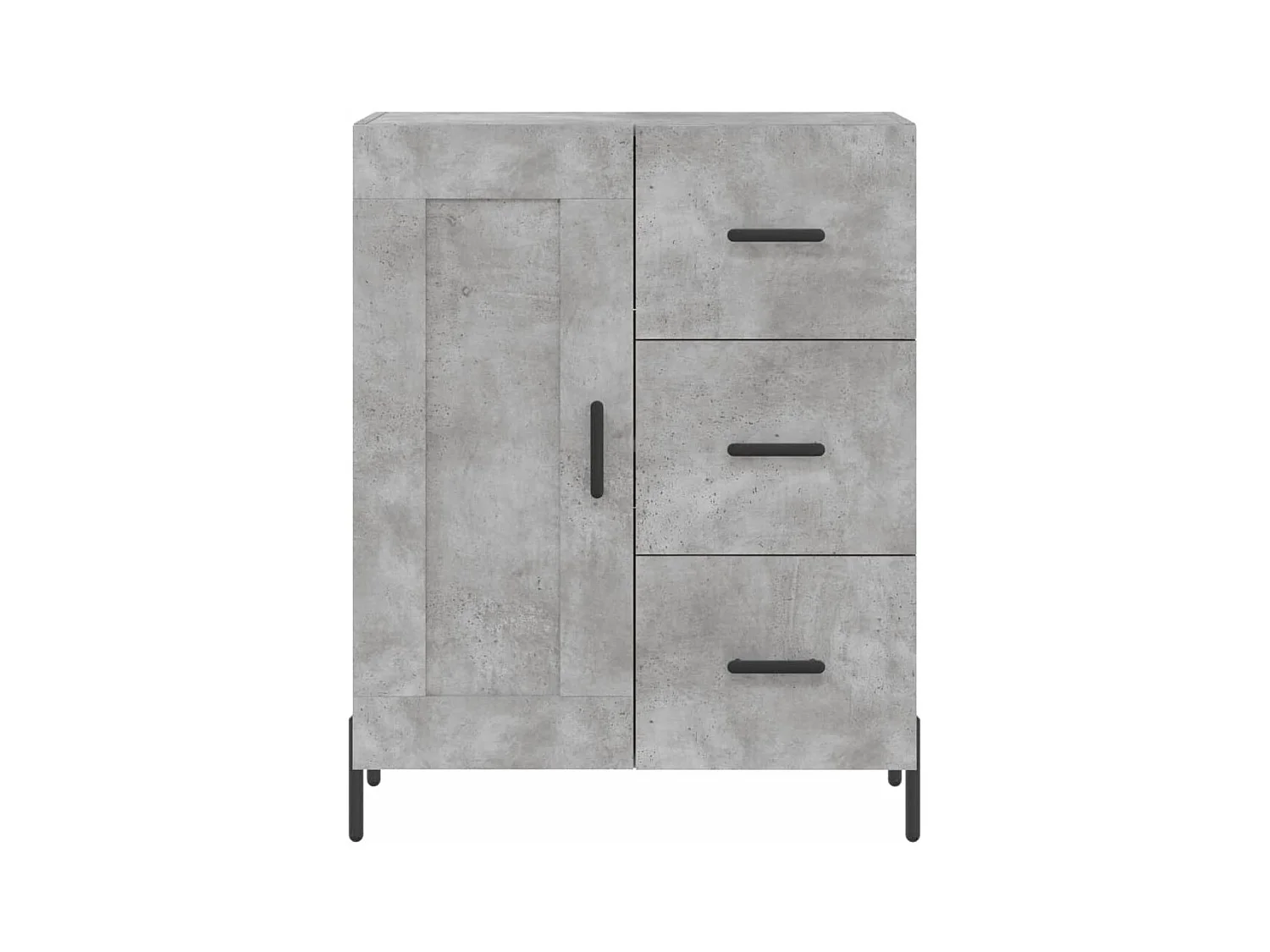 Highboard Betongrau 69,5x34x180 cm Holzwerkstoff