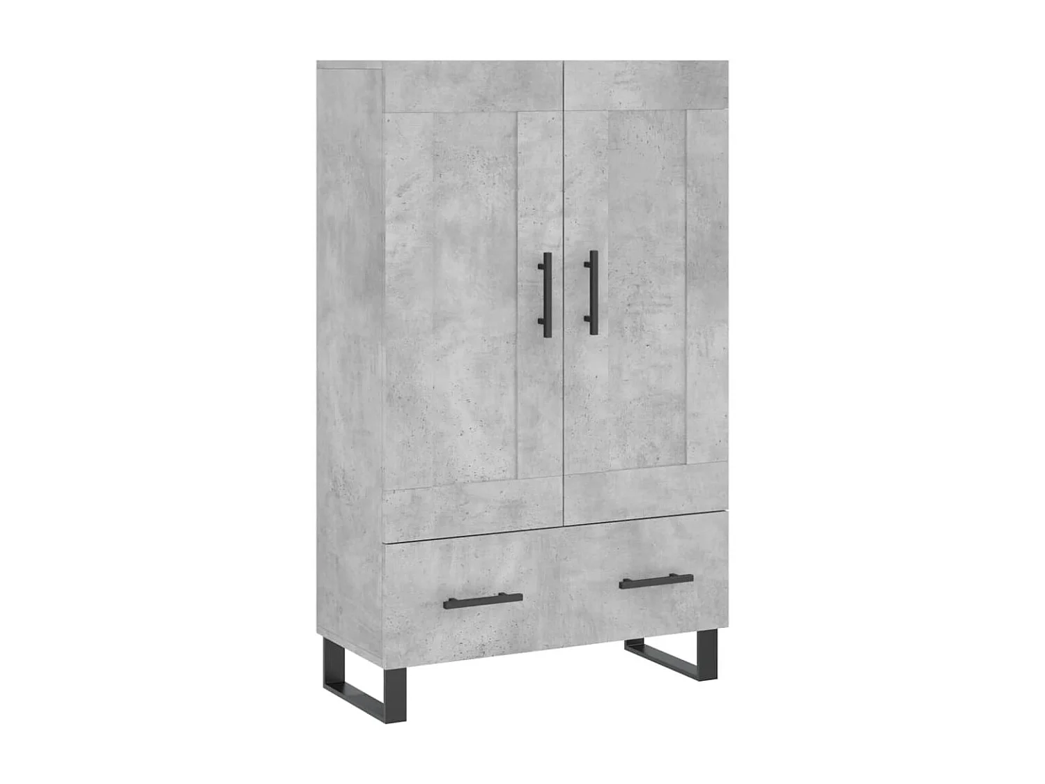 Buffet haut gris béton 69,5x31x115 cm bois d'ingénierie