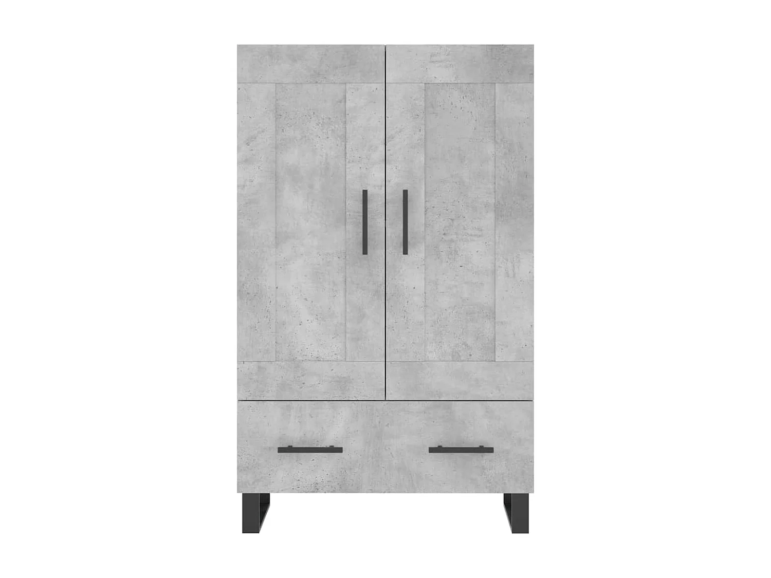 Buffet haut gris béton 69,5x31x115 cm bois d'ingénierie