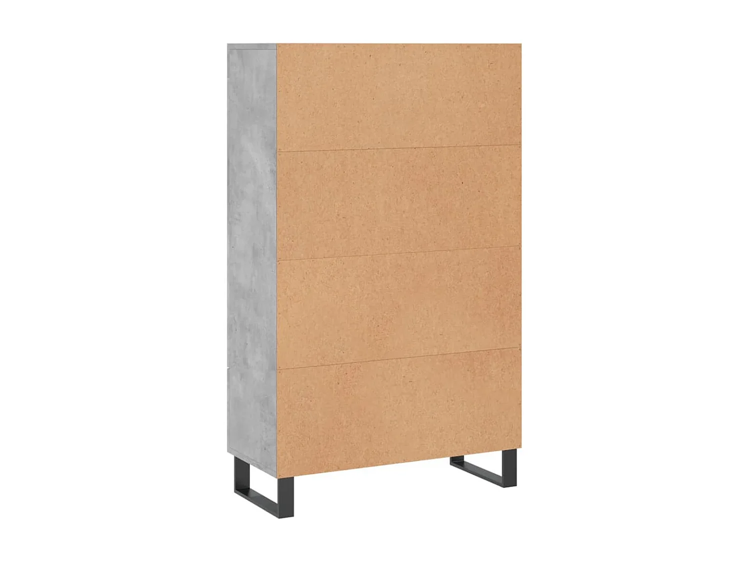 Highboard Betongrau 69,5x31x115 cm Holzwerkstoff