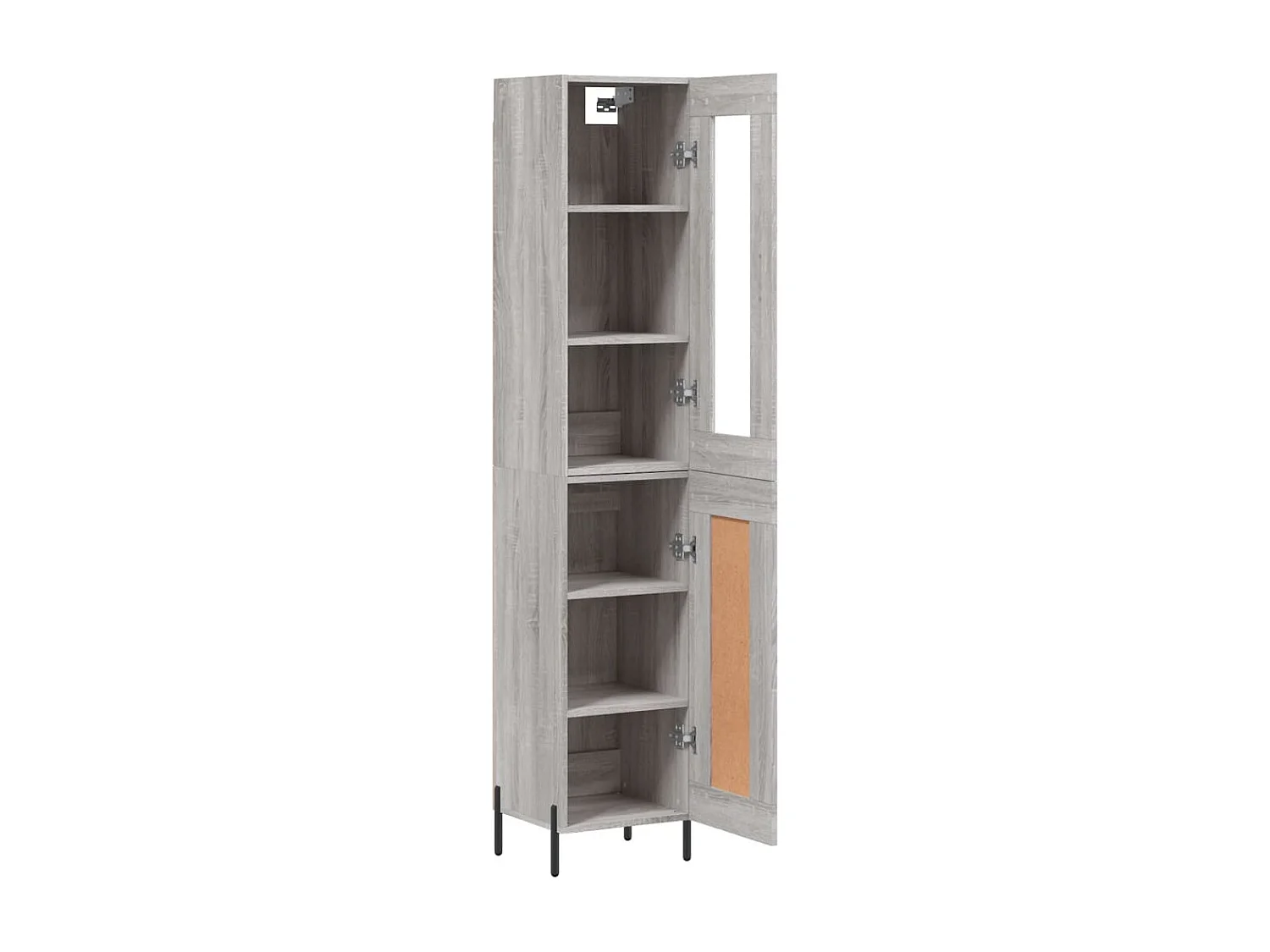 Highboard Grau Sonoma 34,5x34x180 cm Holzwerkstoff