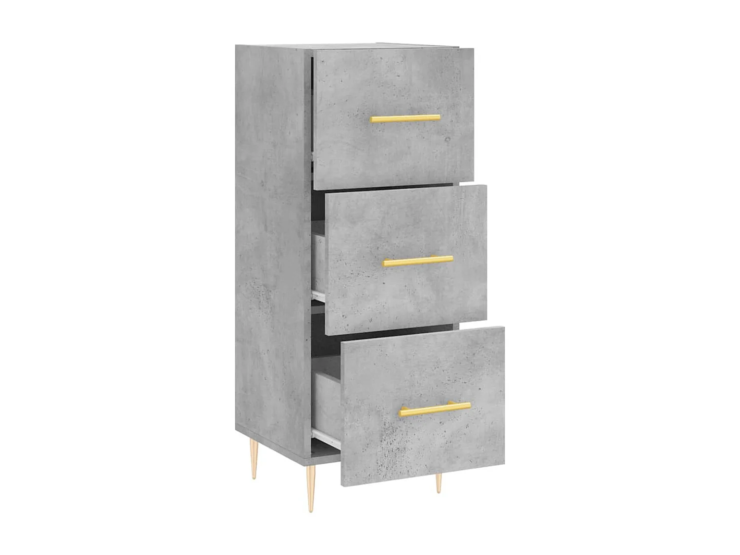 Buffet Gris béton 34,5x34x90 cm Bois d'ingénierie