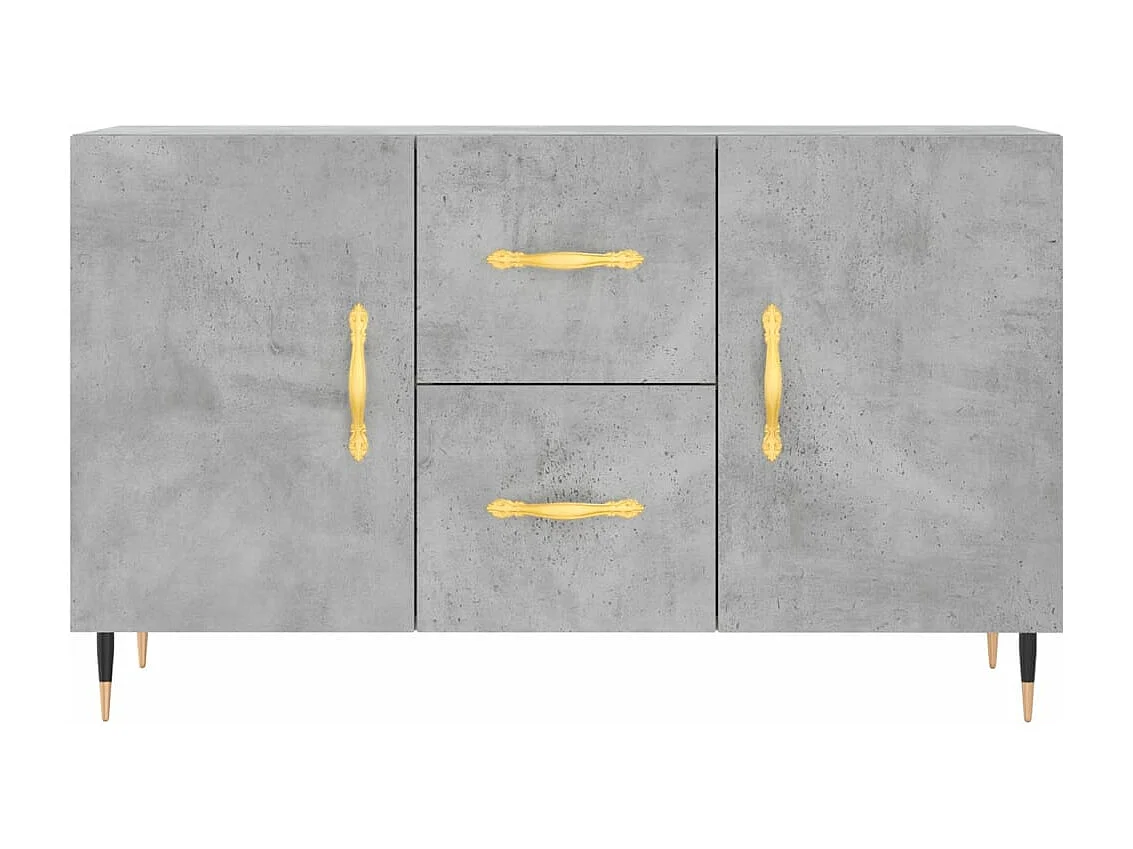 Buffet gris béton 100x36x60 cm bois d'ingénierie