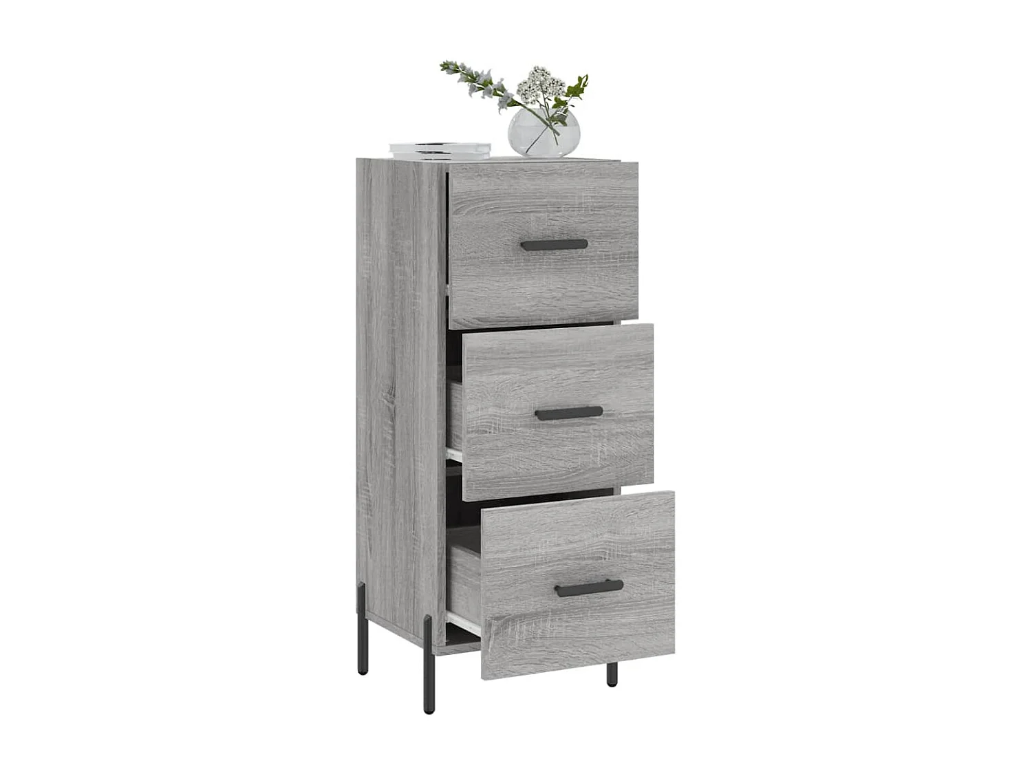 Buffet Sonoma gris 34,5x34x90 cm Bois d'ingénierie